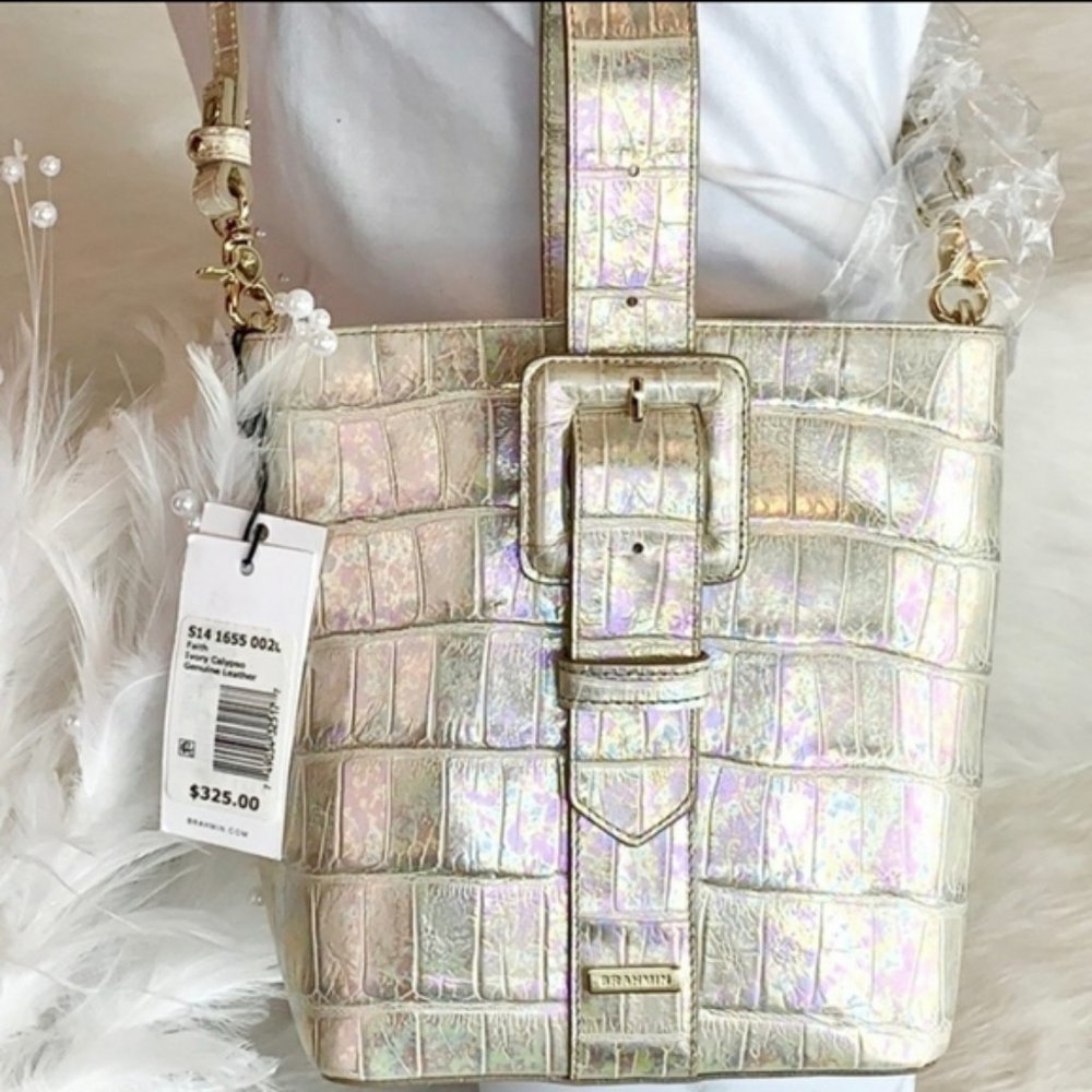BRAHMIN FAITH IVORY CALYPSO POUCHETTE